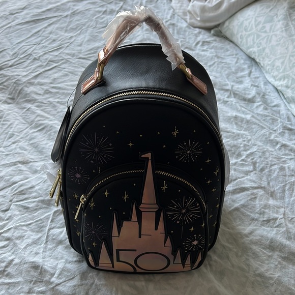 Loungefly Walt Disney World 50th Anniversary Mini Backpack NWT - Picture 5 of 8